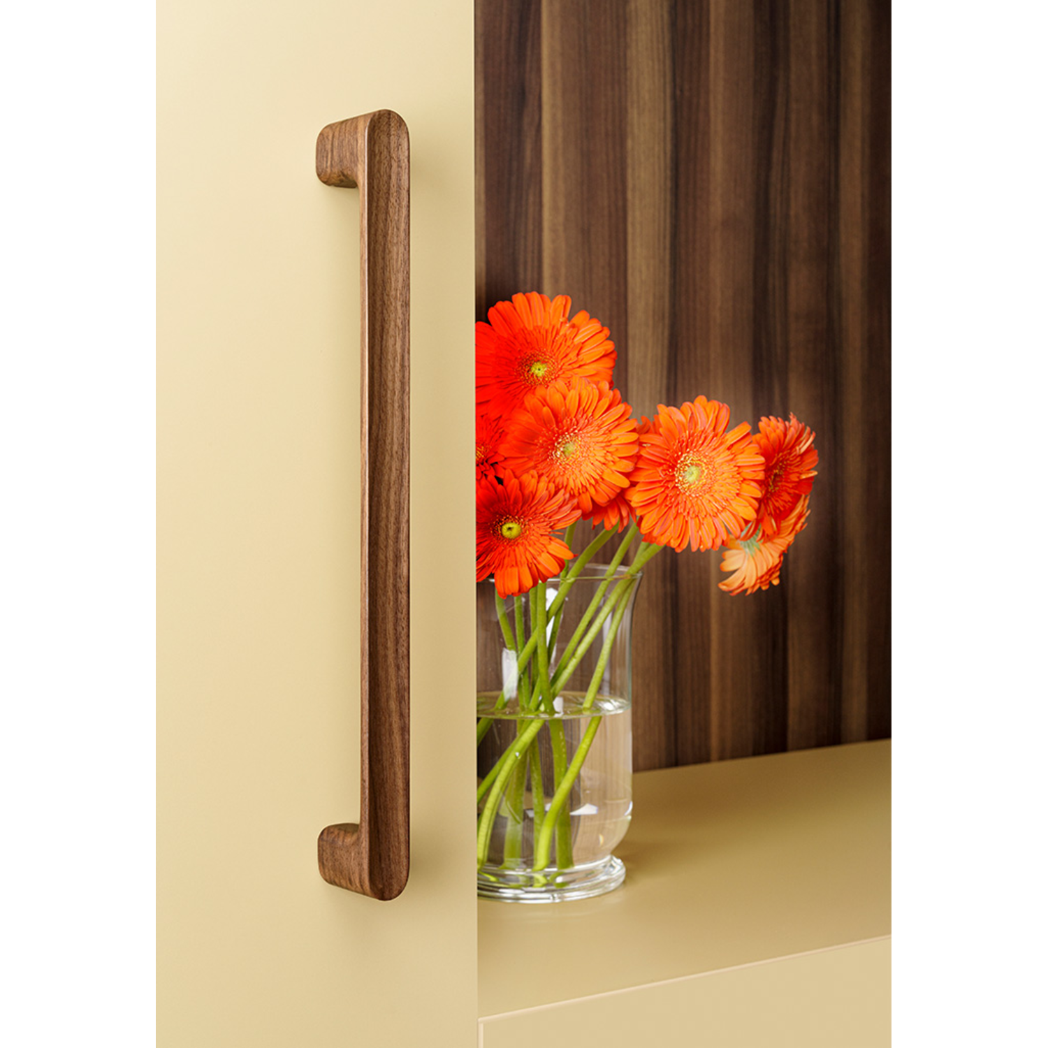 Deurgreep enkel LUV WOOD BIG BA992-496 L1026.5 hout zwart hout